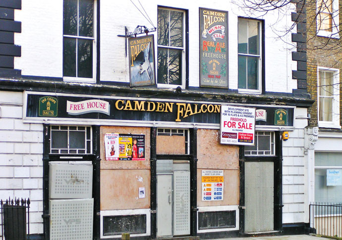 The Falcon live music venue in Camden